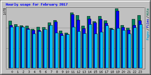 Hourly usage for February 2017